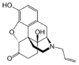 Chemical structure of Naloxone.