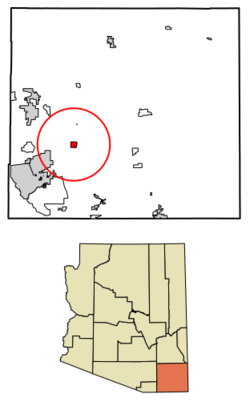 Location of Tombstone in Cochise County, Arizona