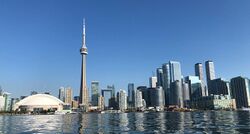 Downtown Toronto in September 2018 (Early Sunday Morning, view from a kayak).jpg
