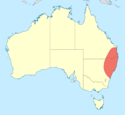 Eusynthemis aurolineata distribution map.svg