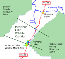 McArthur Lake Wildlife Corridor sketch map.svg