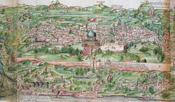 A detailed map of Jerusalem from the 15th century