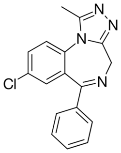 Alprazolam structure.svg