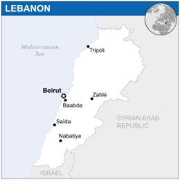 Lebanon - Location Map (2012) - LBN - UNOCHA.svg