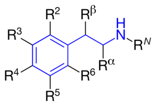 Phenethylamine structure diagram