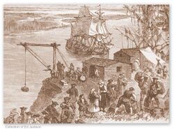 Ship James Unloading at Savannah 1733.jpg