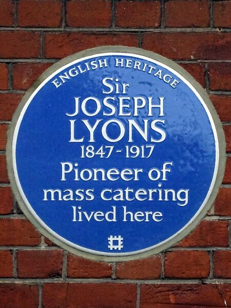 File:Sir Joseph Lyons 1847-1917 Pioneer of mass catering lived here.jpg