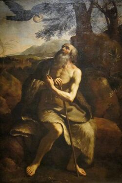 'St. Paul the Hermit Fed by the Raven', after Il Guercino, Dayton Art Institute.JPG