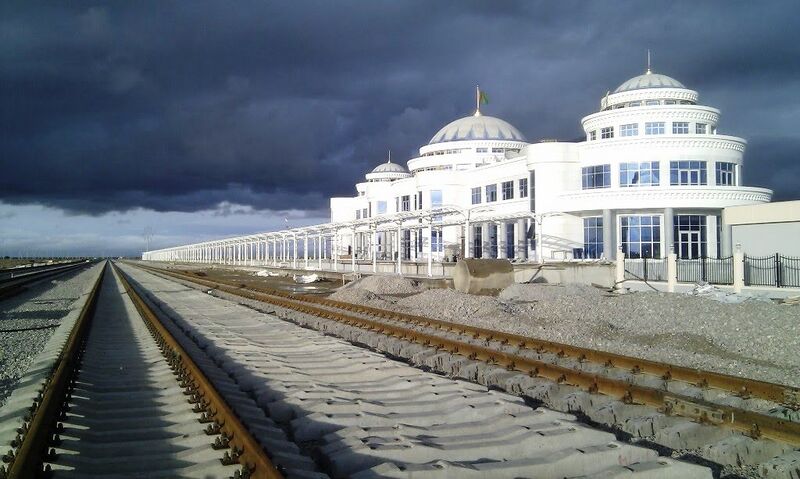 File:A newly constructed railway station in Bereket city, October 2013.jpg