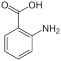 Skeletal formula of anthranilic acid