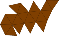 Net of octadecahedron B11H11 2− structure.svg