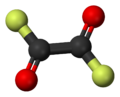 Ball-and-stick model of oxalyl fluoride