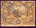 Portuguese India 1898 Mi 174 stamp (Arrival of the Fleet).jpg