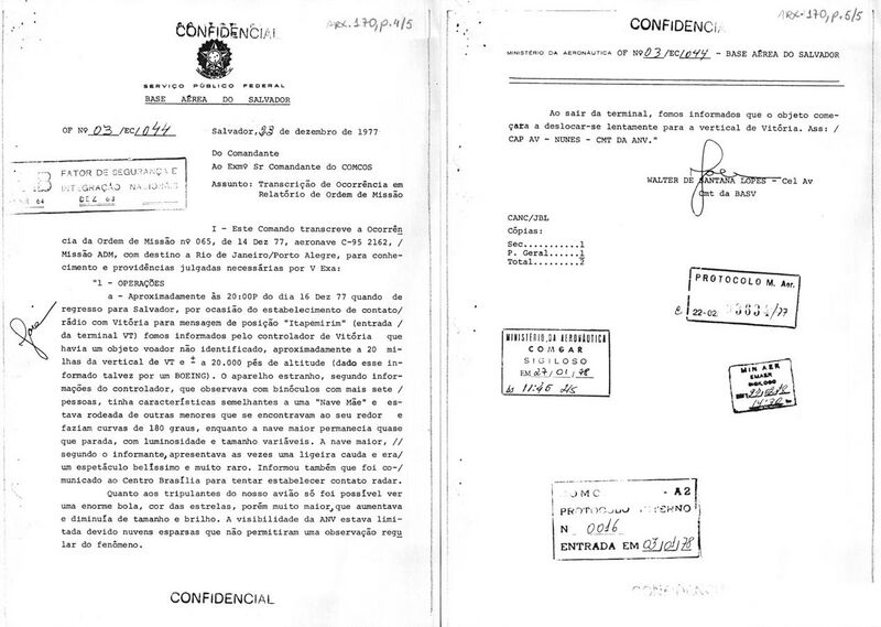File:Registro de avistamento de Objeto Voador Não Identificado - OVNI ocorrido em dezembro de 1977, na Bahia.jpg