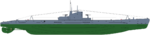 Shadowgraph Schuka class V-bis series submarine.svg