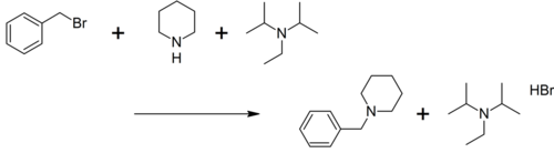 The use of Hünig's base for alkylating secondary amines