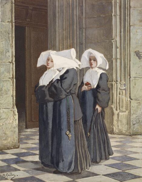 File:Armand Gautier - Three Nuns in the Portal of a Church - Walters 371383.jpg