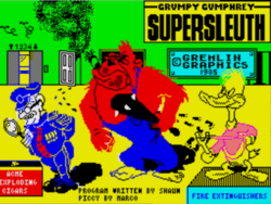 Cover art for Grumpy Gumphrey Supersleuth, 1985 Video Game by Gremlin Graphics.png