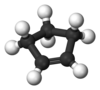 Ball-and-stick model of cyclopentene