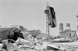 Destruction in the al-Qunaytra village in the Golan Heights, after the Israeli withdrawal in 1974.jpg
