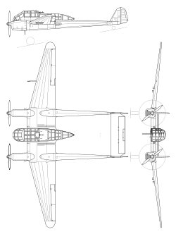 Focke-Wulf Fw 189 A-1 3-view line drawing.svg