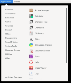 GNOME Flashback Menu screenshot.png