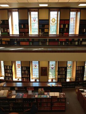Interior view from the second floor of the Osler Library of the History of Medicine.jpg
