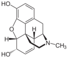 Chemical structure of Morphine.