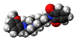 Space-filling model of the NAN-190 molecule