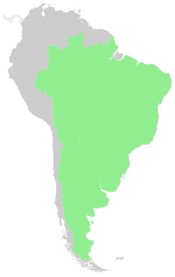 Range of Senecio brasiliensis.svg