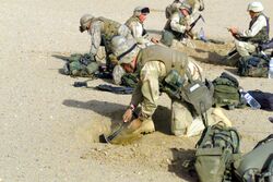3rd Battalion 4th Marines dig in near Iraqi border 2003-03-20.JPEG