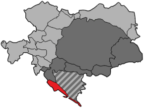 Dalmatia (red) in Austria-Hungary, 1914