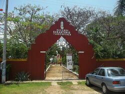 Entrance Hacienda San Antonio Tahdzibichén, Yucatán.