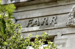 William Farr's name on the Frieze of the LSHTM building