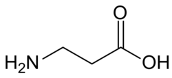 Beta-alanine structure.svg