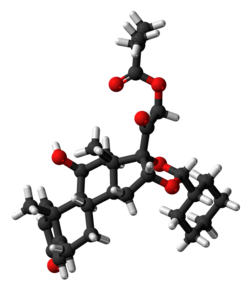 Ciclesonide ball-and-stick from crystal.png