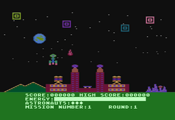 Cosmic Tunnels Atari 8-bit PAL screenshot 1.png