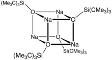 Stereo structural formula of tetrameric sodium silox