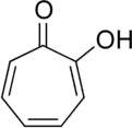 Skeletal formula of tropolone