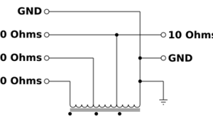 Schematic diagram of autotransformer