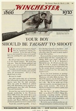 Your boy should be taught to shoot. Winchester advertisement.jpg