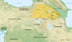 Zakarid Armenia 1200 map-fr.svg