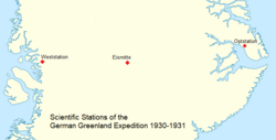 German Greenland Expedition stations 1930-1931.png