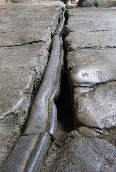 File:Lead pipe - Bath Roman Baths.jpg