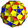 Omnitruncated great icosahedron with blue hexagon and yellow square.svg