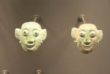 Shang bronze masks made during the 16th – 14th century BCE.