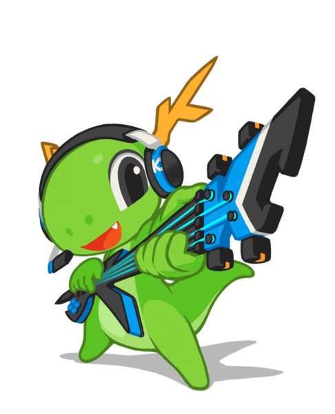 File:KDE mascot Konqi for music and multimedia applications.png