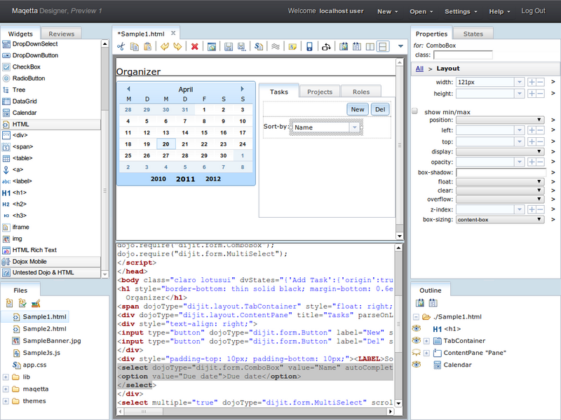 File:Maqetta designer preview 1 WYSIWYG and source.png