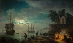 Vernet, Claude Joseph - Seaport by Moonlight - 1771.JPG