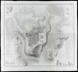 A detailed map of Jerusalem from the 19th century